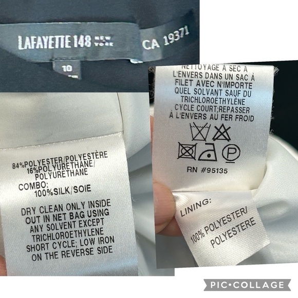 LAFAYETTE New York black white asymmetrical sleeveless peplum sequin dress 10 - Picture 6 of 11